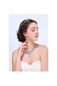 Jewelry Set Women's Anniversary / Wedding / Engagement / Birthday / Gift / Party / Daily / Special Occasion Jewelry Sets Silver / Alloy