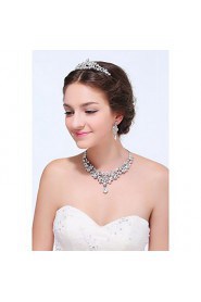 Jewelry Set Women's Anniversary / Wedding / Engagement / Birthday / Gift / Party / Daily / Special Occasion Jewelry Sets Silver / Alloy