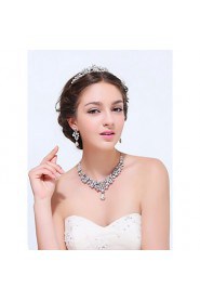 Jewelry Set Women's Anniversary / Wedding / Engagement / Birthday / Gift / Party / Daily / Special Occasion Jewelry Sets Silver / Alloy