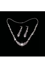 Jewelry Set Women's Anniversary / Wedding / Birthday / Gift / Party / Daily / Special Occasion Jewelry Sets Alloy / Rhinestone Rhinestone