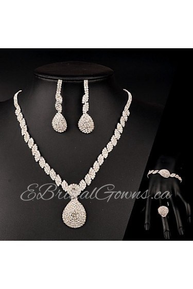 Jewelry Set Women's Anniversary / Wedding / Birthday / Gift / Party / Special Occasion Jewelry Sets Rhinestone CrystalNecklaces /