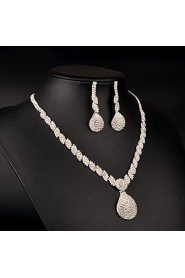 Jewelry Set Women's Anniversary / Wedding / Birthday / Gift / Party / Special Occasion Jewelry Sets Rhinestone CrystalNecklaces /