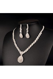 Jewelry Set Women's Anniversary / Wedding / Birthday / Gift / Party / Special Occasion Jewelry Sets Rhinestone CrystalNecklaces /