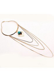 Women's Alloy Necklace Daily Turquoise-61161080