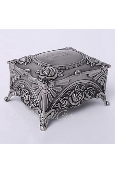 Personalized Vintage Tutania Rectangle Delicate Jewelry Box