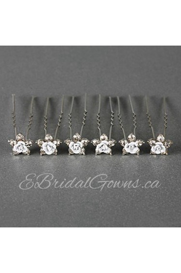 Gorgeous Crystals Wedding Bridal Pins/ Flowers,6 Pieces More Colors Available