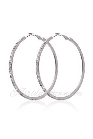 Hoop Earrings Women's Alloy Earring Rhinestone