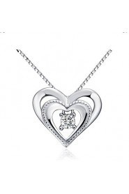 New Arrival Natural Silver Elegant Pandent Necklace with 3 Layer Platinum Plated Allergy Free