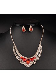 Jewelry Set Women's Anniversary / Wedding / Birthday / Gift / Party / Special Occasion Jewelry Sets Rhinestone CrystalNecklaces /