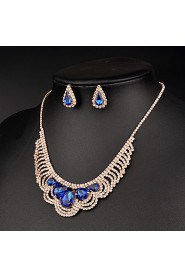 Jewelry Set Women's Anniversary / Wedding / Birthday / Gift / Party / Special Occasion Jewelry Sets Rhinestone CrystalNecklaces /