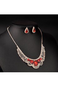 Jewelry Set Women's Anniversary / Wedding / Birthday / Gift / Party / Special Occasion Jewelry Sets Rhinestone CrystalNecklaces /