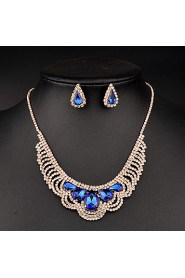 Jewelry Set Women's Anniversary / Wedding / Birthday / Gift / Party / Special Occasion Jewelry Sets Rhinestone CrystalNecklaces /