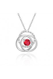 Cremation Jewelry 925 sterling silver Geometric Flower with Colorful Zircon Pendant Necklace for Women