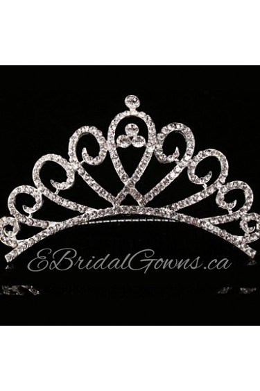 Silver Crystal Crown Hair Combs Hair Jewerly for Wedding Party Lady