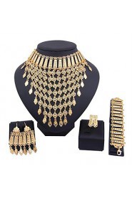 New fashion trendy gold plated (necklace,bracelet,earrings)jewelry sets