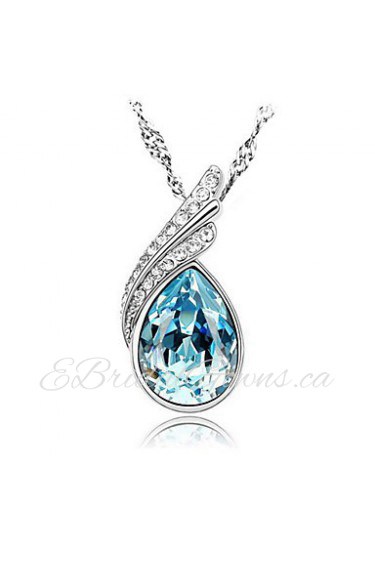 Lots Color Rhinestone Sapphire Heart Pendant Necklaces Real 925 Silver Pink Blue Zircon Women Crystal Jewelry