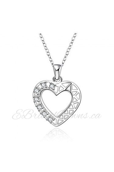 Cremation Jewelry 925 sterling silver Heart Shape with Zircon Pendant Necklace for Women