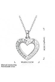 Cremation Jewelry 925 sterling silver Heart Shape with Zircon Pendant Necklace for Women