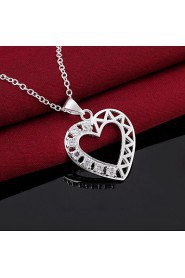 Cremation Jewelry 925 sterling silver Heart Shape with Zircon Pendant Necklace for Women