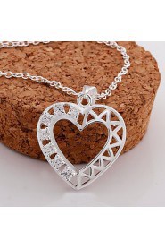 Cremation Jewelry 925 sterling silver Heart Shape with Zircon Pendant Necklace for Women