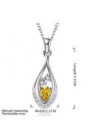 Cremation Jewelry 925 sterling silver Water Drop with Zircon Pendant Necklace for Women