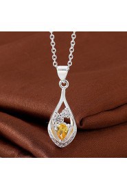 Cremation Jewelry 925 sterling silver Water Drop with Zircon Pendant Necklace for Women