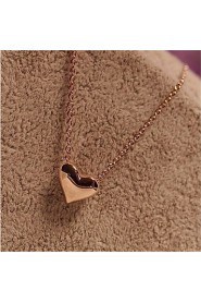 Gold Love Heart Short Collarbone Necklace(Gold/Silver)(1Pc)