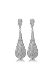 Fashion Shinning Zircon Crystal Statement Earring Delicate Bridal Wedding Earring