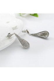 Fashion Shinning Zircon Crystal Statement Earring Delicate Bridal Wedding Earring