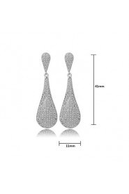 Fashion Shinning Zircon Crystal Statement Earring Delicate Bridal Wedding Earring