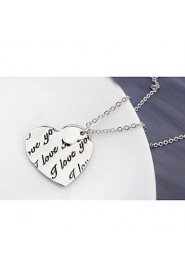 Fashion Lovely Cute Charm Women Silver Plated Heart Pendant Necklace Charming Lovers Jewelry