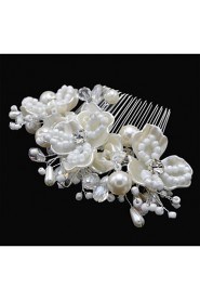 Women's / Flower Girl's Crystal / Imitation Pearl Headpiece-Wedding / Special Occasion Hair Combs 1 Piece