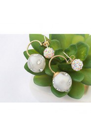 Cheapest Jewelry 6 Colors Fashion Korean Style Candy Colors Double Side Stud Earrings Simulated Pearl Earrings For Women