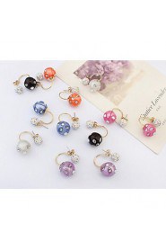 Cheapest Jewelry 6 Colors Fashion Korean Style Candy Colors Double Side Stud Earrings Simulated Pearl Earrings For Women