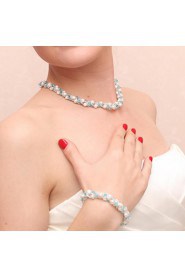 Jewelry Set Women's Anniversary / Wedding / Engagement / Birthday / Party / Special Occasion Jewelry Sets Pearl PearlBracelets /