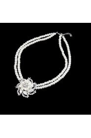 Jewelry Set Women's Wedding / Party / Daily Jewelry Sets Pearl / Alloy Necklaces / Earrings Silver