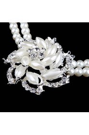 Jewelry Set Women's Wedding / Party / Daily Jewelry Sets Pearl / Alloy Necklaces / Earrings Silver