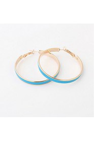 Korean Fashion Sweet Girls Candy Color Big Circle Hoop Earrings Statement Jewelry