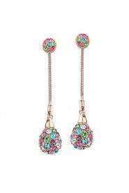 Shining Alloy Multicolor Crystal Earring