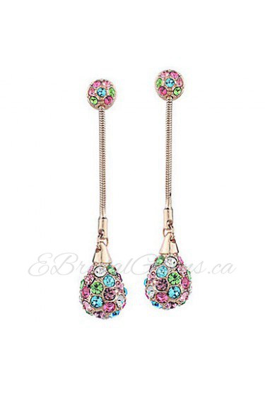 Shining Alloy Multicolor Crystal Earring