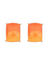 Trendy New Gradient Color Fashion Earrings Square Stud Earrings For Women Lady Weeding Party Jewelry