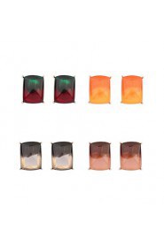 Trendy New Gradient Color Fashion Earrings Square Stud Earrings For Women Lady Weeding Party Jewelry