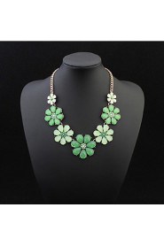 New Arrival Resin Fashion Colorful Cute Charm Gem Flower Necklaces Pendants Fashion Jewelry Woman Gift Summer Style