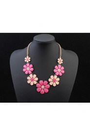 New Arrival Resin Fashion Colorful Cute Charm Gem Flower Necklaces Pendants Fashion Jewelry Woman Gift Summer Style