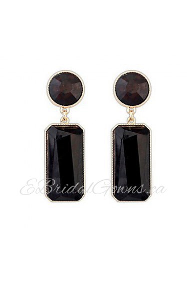 Top Fashion Round and Rectangle Shape Drop Earrings for Women Wedding Gifts