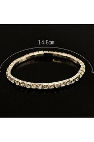 Lucky Star Women's Elegant Rhinestone Thin Bracelet