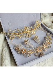 Jewelry Set Women's Anniversary / Wedding / Engagement / Birthday / Gift / Party / Special Occasion Jewelry Sets Alloy / RhinestoneNon