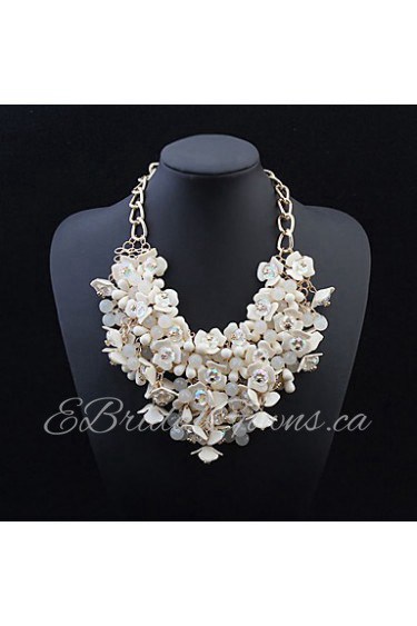 European Style Fashion Exaggerated Flower Bead Necklace