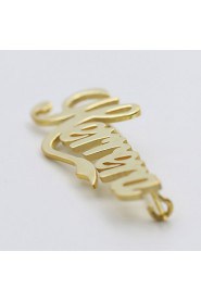 Unisex Silver and Gold Personalized Brooches