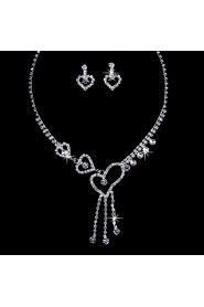 Love Alloy Wedding/Party Jewelry Set With Rhinestone